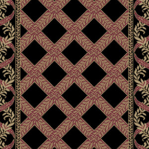 GARDEN TRELLIS RUNNER - BLACK ROSE