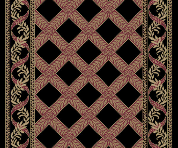 GARDEN TRELLIS RUNNER - BLACK ROSE